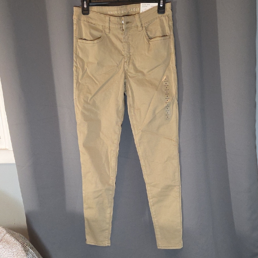 American Eagle Outfitters Women's Beige Skinny Jeans